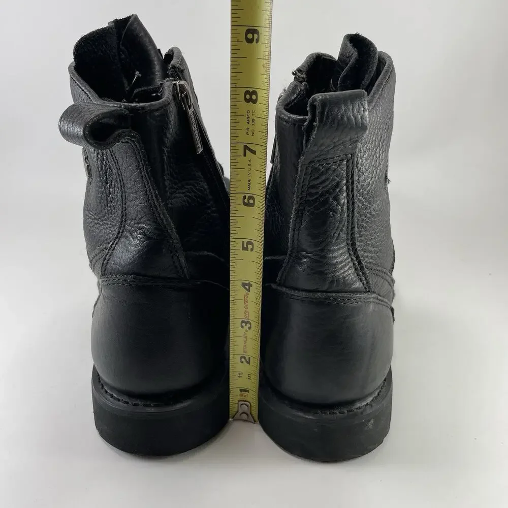 Harley-Davidson Edgefield Leather Lace Up Side Zip Riding Boots Mens Size 12